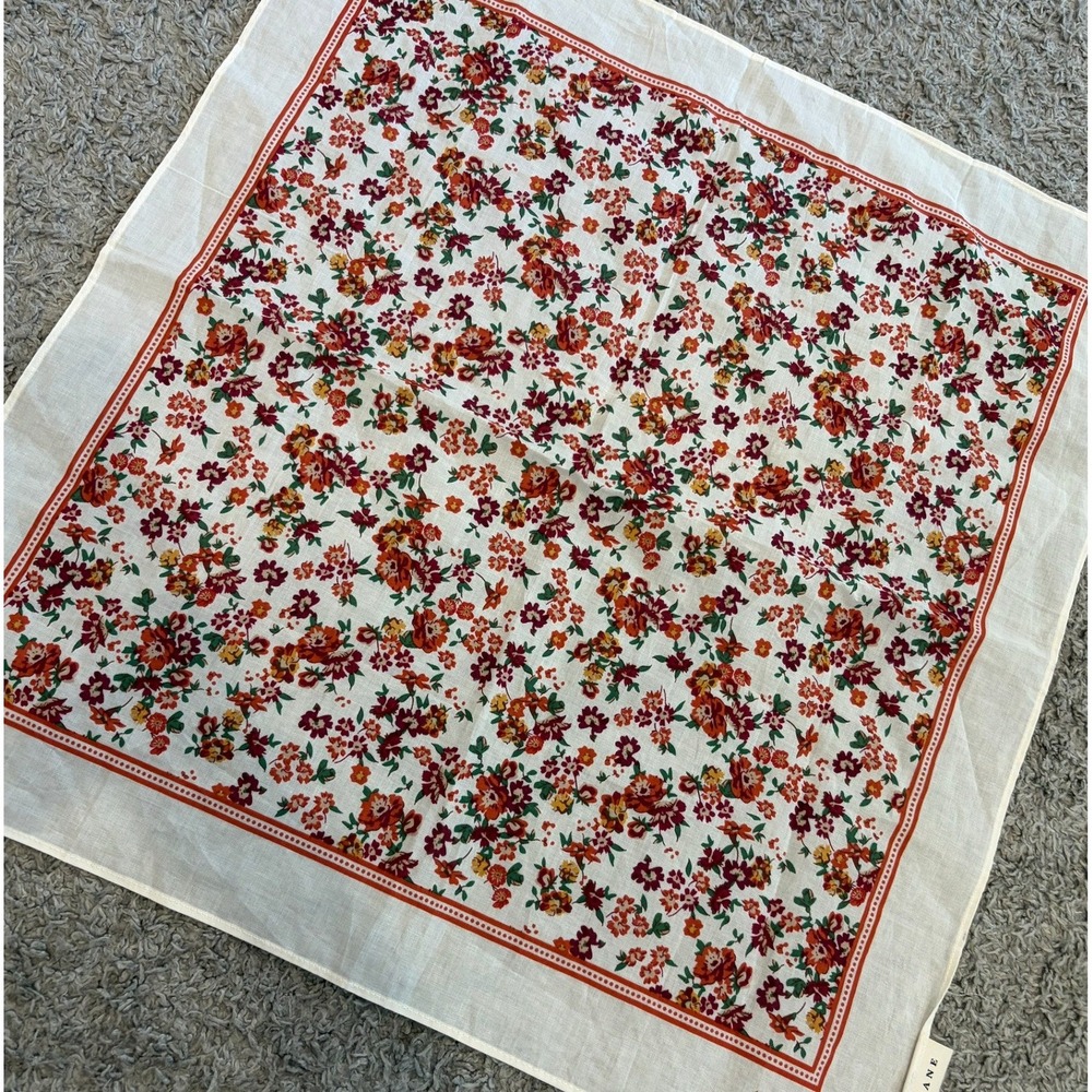 Sezane Le Foulard Pour La Vie Floral Print Neck Scarf - Picture 4 of 5